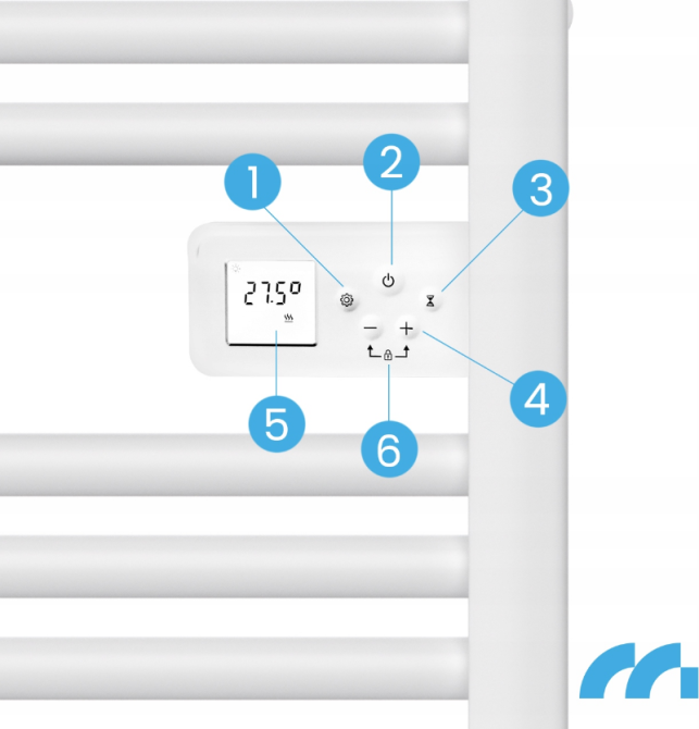 Полотенцесушитель электрический с термостатом Maltec 500Вт Белый (Польша) Киев - изображение 7