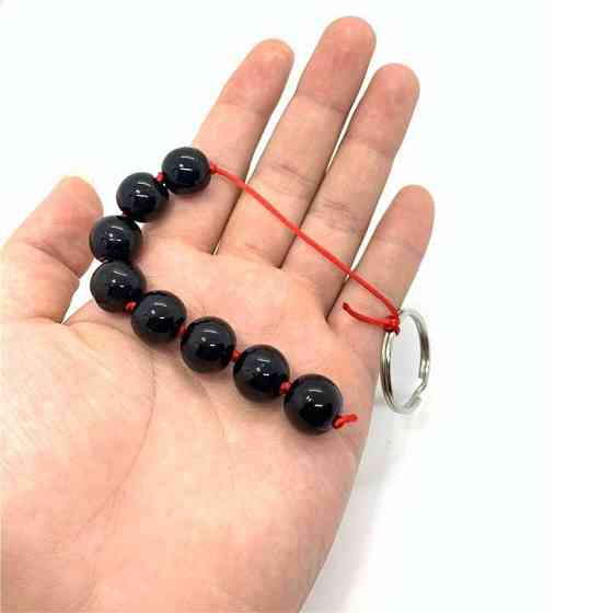 Анальне намисто з чорного загартованого скла — Анальні іграшки Вінниця