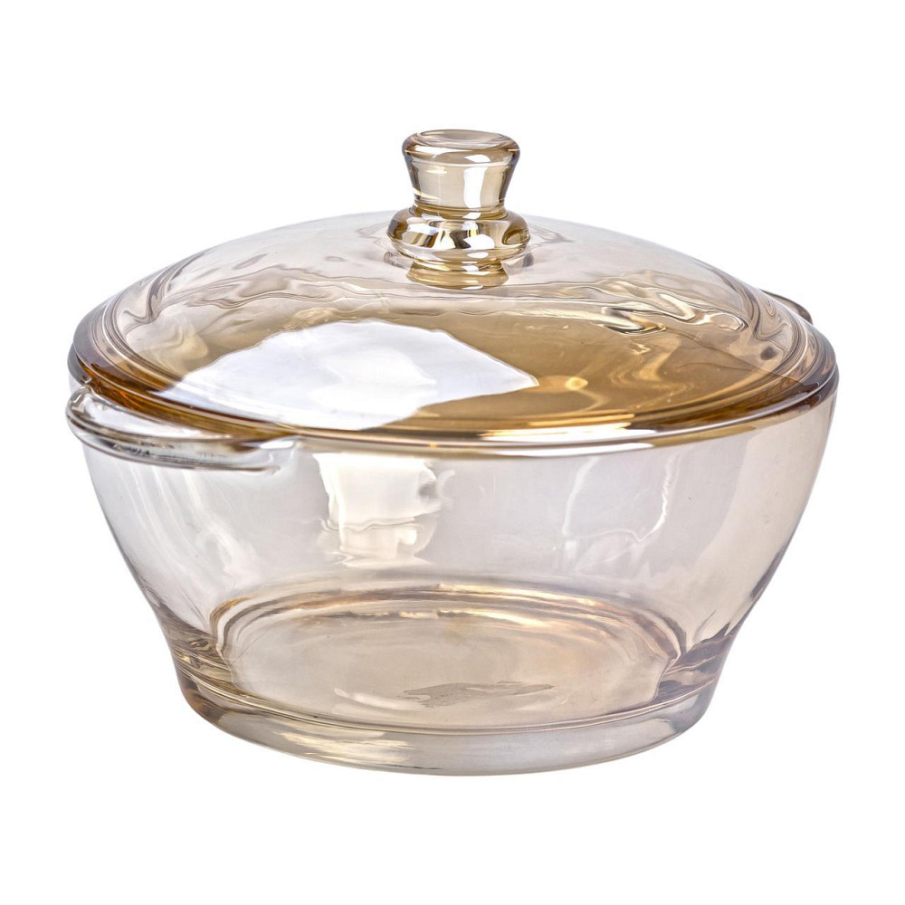 Скляна супниця з кришкою 1 л для гарячих страв Ø 15.5 см Київ - фото 3