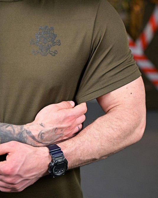 Тактична потовідвідна футболка Трон oliva ПП7631 Одеса - фото 4