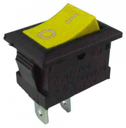 Вимикач KCD101 PRK-0001A клавішний міні жовтий Полтава - фото 1