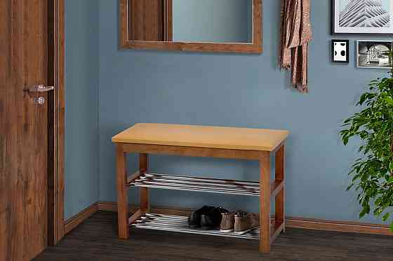 Лавка для взуття №1, св.горіх, кож.зам, бежевий Киев