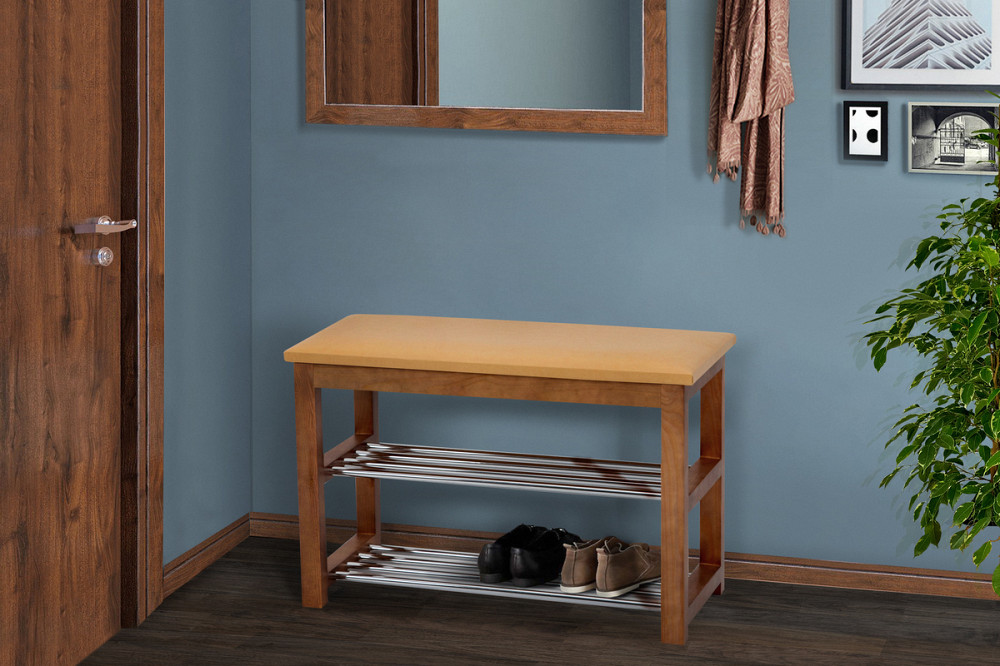 Лавка для взуття №1, св.горіх, кож.зам, бежевий Киев - изображение 1