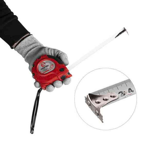 Рулетка с металлическим полотном, с фиксатором, 10 м, 25 мм, 