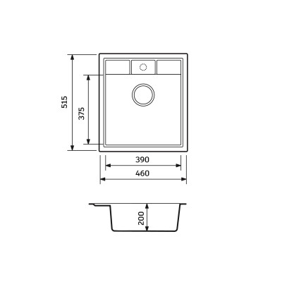Мойка кухонная Adamant Brick чорний (4824296101203) Винница - изображение 4