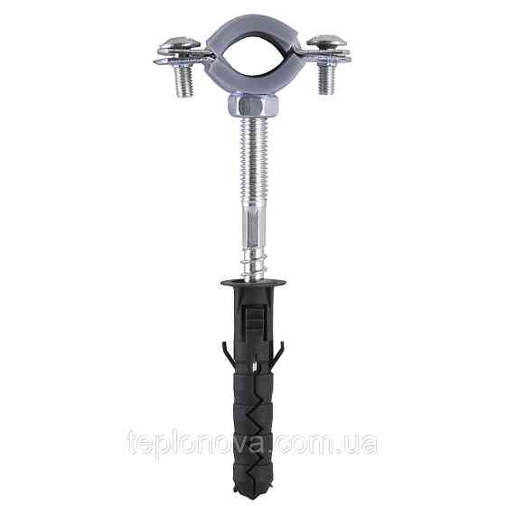 Хомут у зборі CR 3/8| (16-19 мм) з гвинтом-шурупом 8*80 і дюбелем у уп., сірий Чернівці