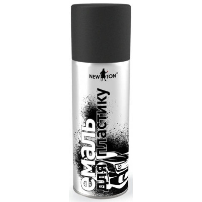 Аэрозольная краска для автомобиля New Ton для пластика структ.чорна.400мл (696) Винница - изображение 1