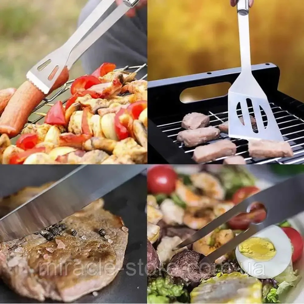 Набор аксессуаров для барбекю 4 предмета в чехле Коломия - фото 3