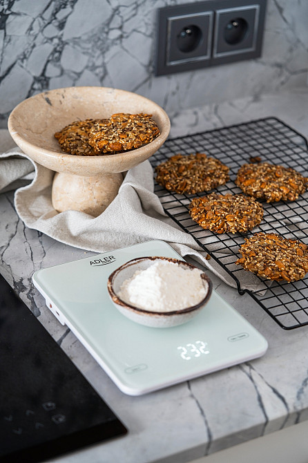 Ваги кухонні Adler AD 3177 white електронні/ 10кг/ г; мл, унція/ USB type C/ автовимкнення/ скло Вінниця - фото 7