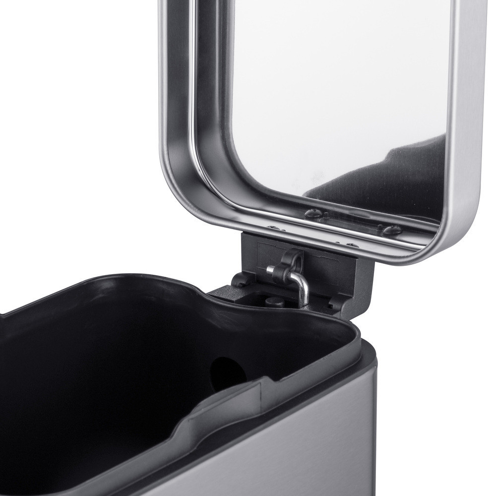 Прямоугольное мусорное ведро 5 л Mixxus Premium Quadro-TC0105 с плавным закрытием, цвет нержавеющая сталь Харьков - изображение 20