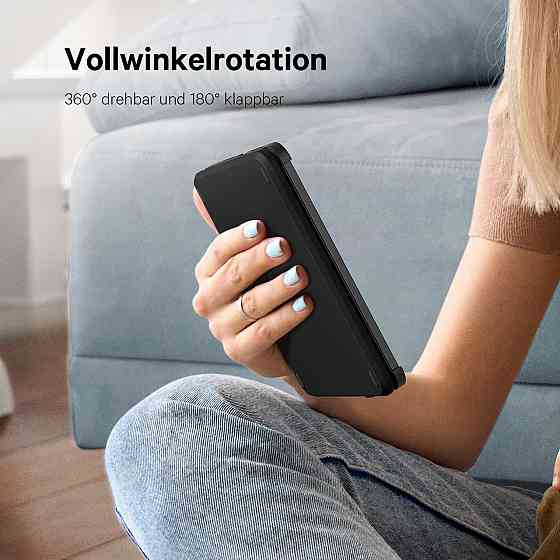 Чохол з Bluetooth клавіатурою для iPad Mini 7/6 8.3” 2024/2021 з підсвіткою, тачпадом і поворотом на 360°, QWERTZ, чорний Київ