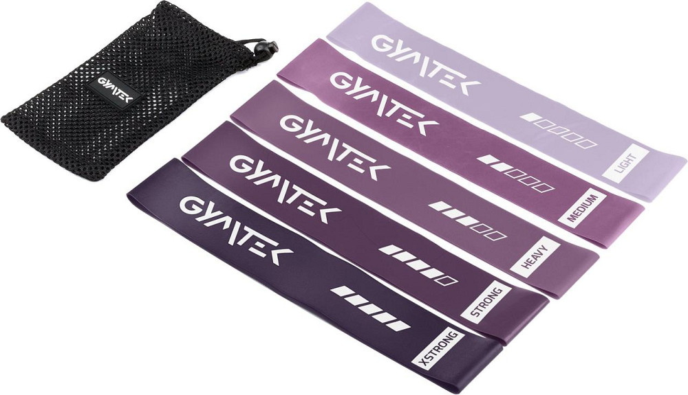 Набор резинок для фитнеса Gymtek 0,5-30кг фиолетовый Киев - изображение 8