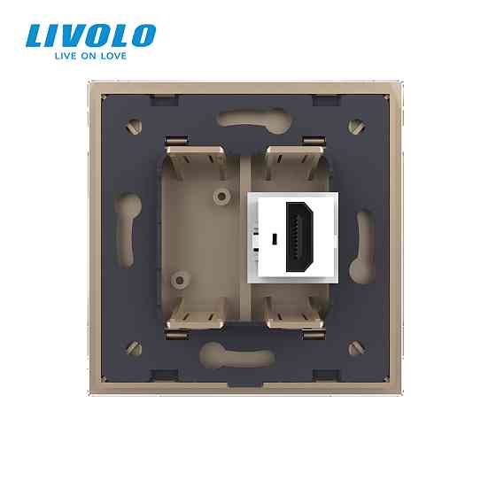 LIVOLO Розетка HDMI Livolo золото скло (VL-C7FCHD-1AP) Коломия