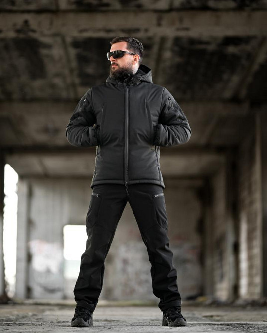 Зимовий тактичний костюм PANCER чорний ТР6498 Одеса - фото 2