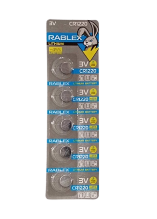 Батарейки-Таблетки Rablex CR1220/3V блистер 5шт. Днепр