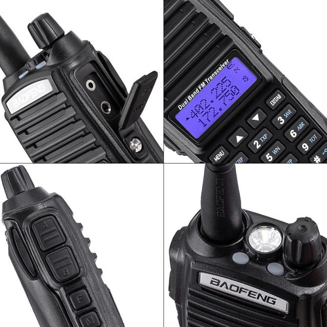 Портативна рація Baofeng UV-82 5W Li-ion UHF/VHF (Чорний) Вінниця - фото 10