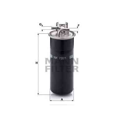 Фільтр паливний Mann WK735/1 Вінниця