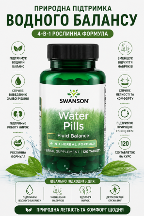 Средство от отеков Swanson Water Pills 120 табл Киев