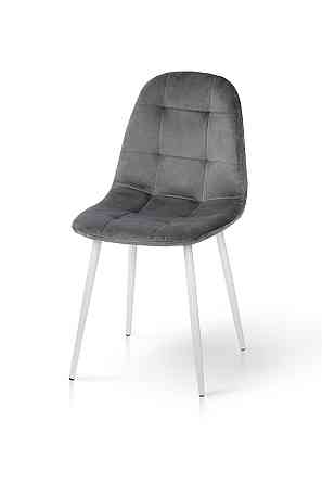 Стілець Квест, білий /велюр світло-сірий Киев