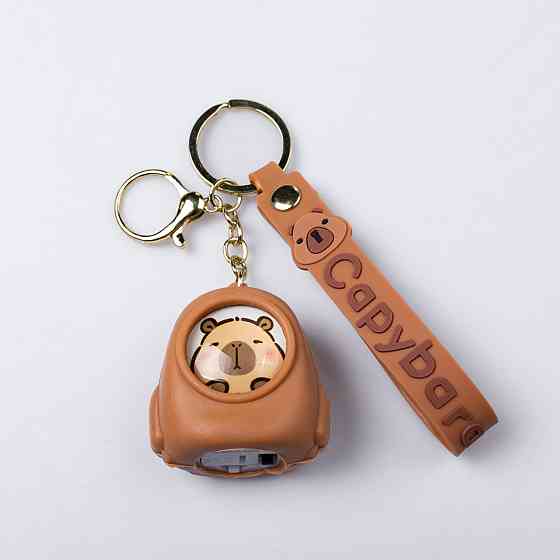 Дитячий брелок Капібара в ракеті брелок 5×5 (см) для ключів, на сумку і рюкзак HP-55-30BR Київ