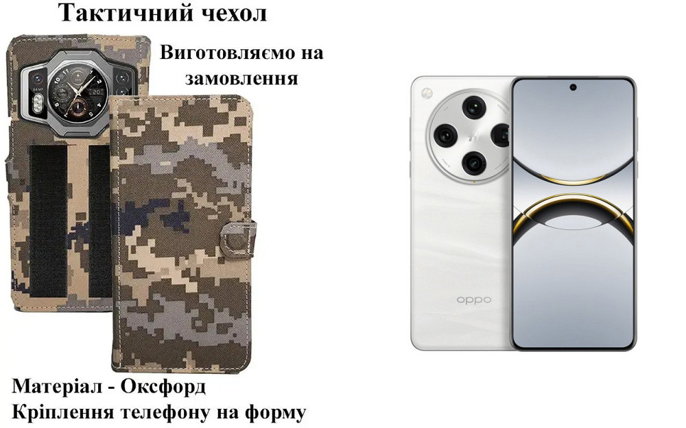 Тактичний чохол для Motorola Moto G75, кріпиться до спорядження на липучці Київ - фото 1