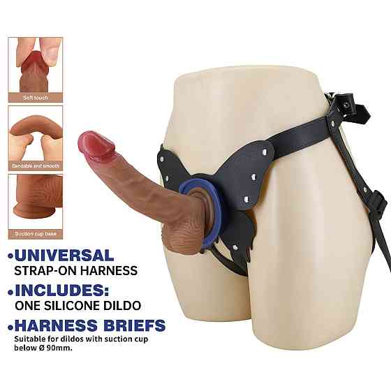 Жіночий страпон Pretty Love - Wells 6.3" Silicone Dildo with Harness Briefs, BW-022075 Sex Aura Київ