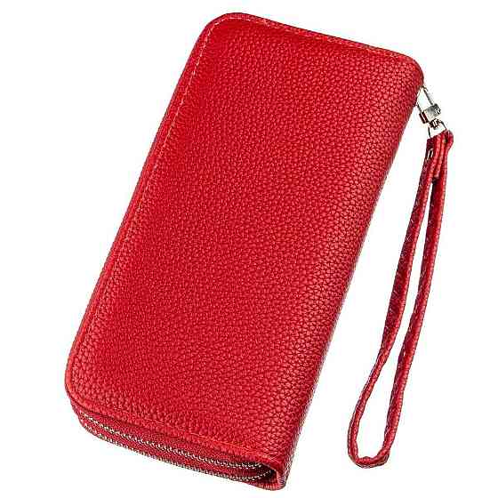 Кошелек женский из зернистой экокожи KIVI 19042 Красный Киев