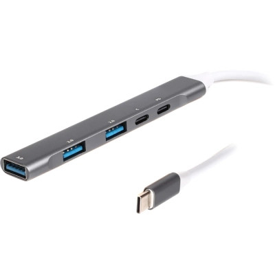 Концентратор Maxxter USB-C to 1xUSB 3.0 + 2xUSB 2.0 + 1xUSB-C PD100W + 1xUSB-C (HU3C-4P1PD-01) Вінниця - фото 1