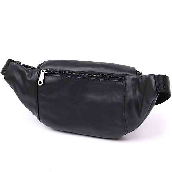 Мужская кожаная сумка на пояс Черный (Vintage) Киев