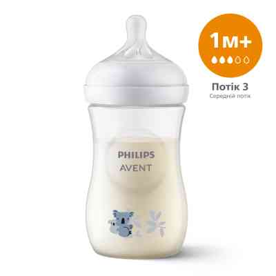 Бутылочка для кормления Philips AVENT Natural Естественный поток Коала 260 мл (SCY903/67) Винница