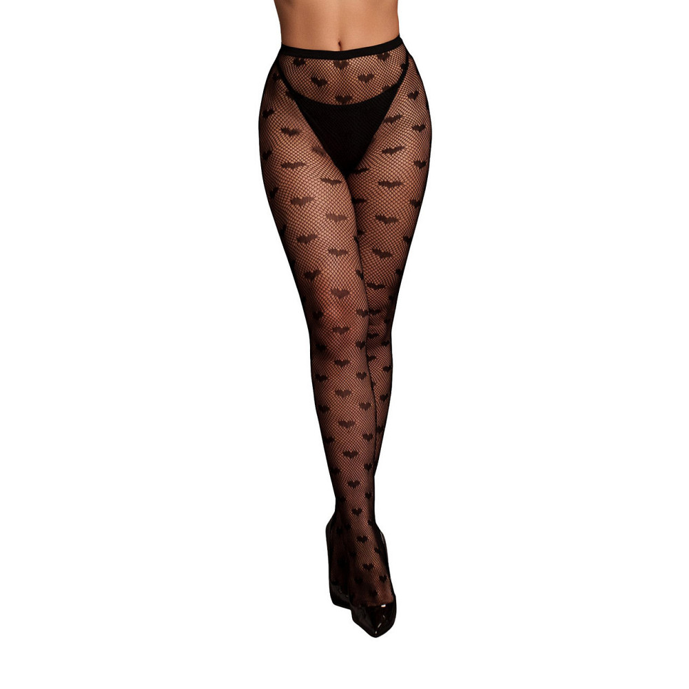 Колготки - Le Desir Heart Patterned Tights Black XS/XL Sex Aura Київ - фото 1