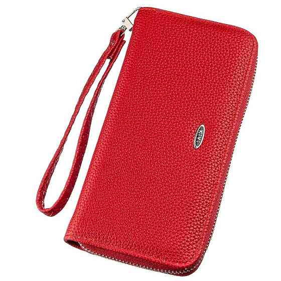 Кошелек женский на одну молнию из экокожи флотар KIVI 19015 Красный Киев