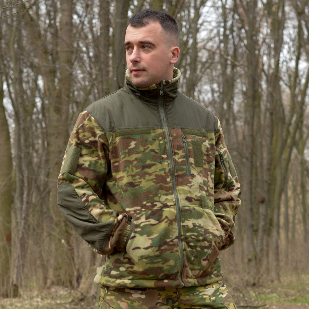Тактична флісова кофта із сітчастою підкладкою в кольорі мультикам. Киев - изображение 9