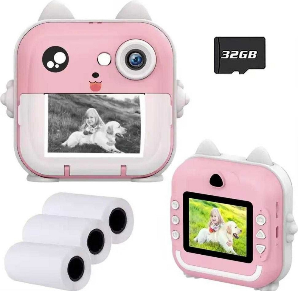 Фотоаппарат с мини принтером Print Camera мгновенная печать котик. Киев - изображение 2