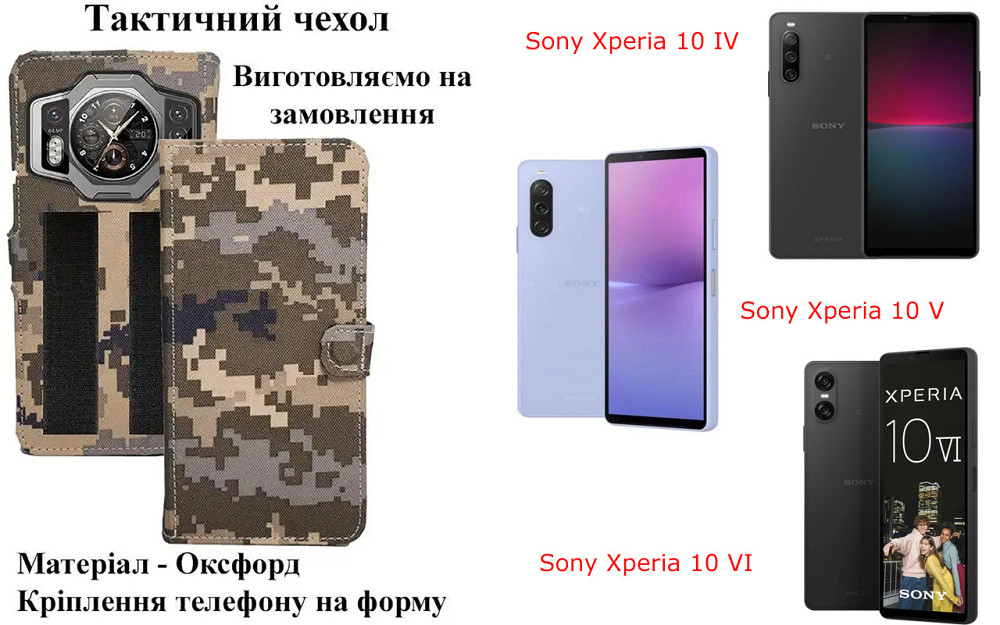 Тактический чехол для Oukitel WP55, WP55 Pro, крепится к снаряжению на липучке Киев - изображение 1