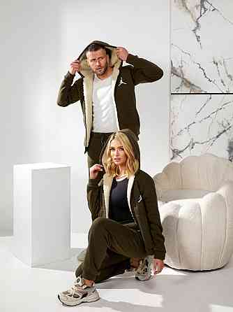 Жіночий повсякденний теплий костюм Тринитка на флісі Хакі, 44/46 Одеса