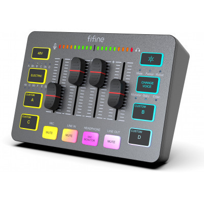 Мікшерний пульт Fifine Sound Card Black (SC3) Вінниця - фото 2