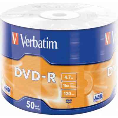 Диск DVD Verbatim 4.7Gb 16X Wrap-box 50шт MATT SILVER (43788) Винница