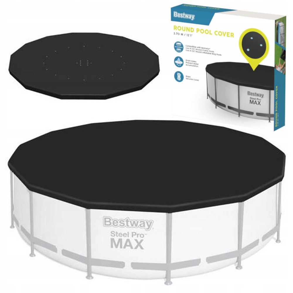 Тент захисне покриття для каркасного басейну діаметром 366 см Bestway (58037) Нововолинськ - фото 1