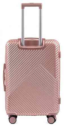 Валіза пластикова WINGS WN01 велика золотисто-рожева Київ