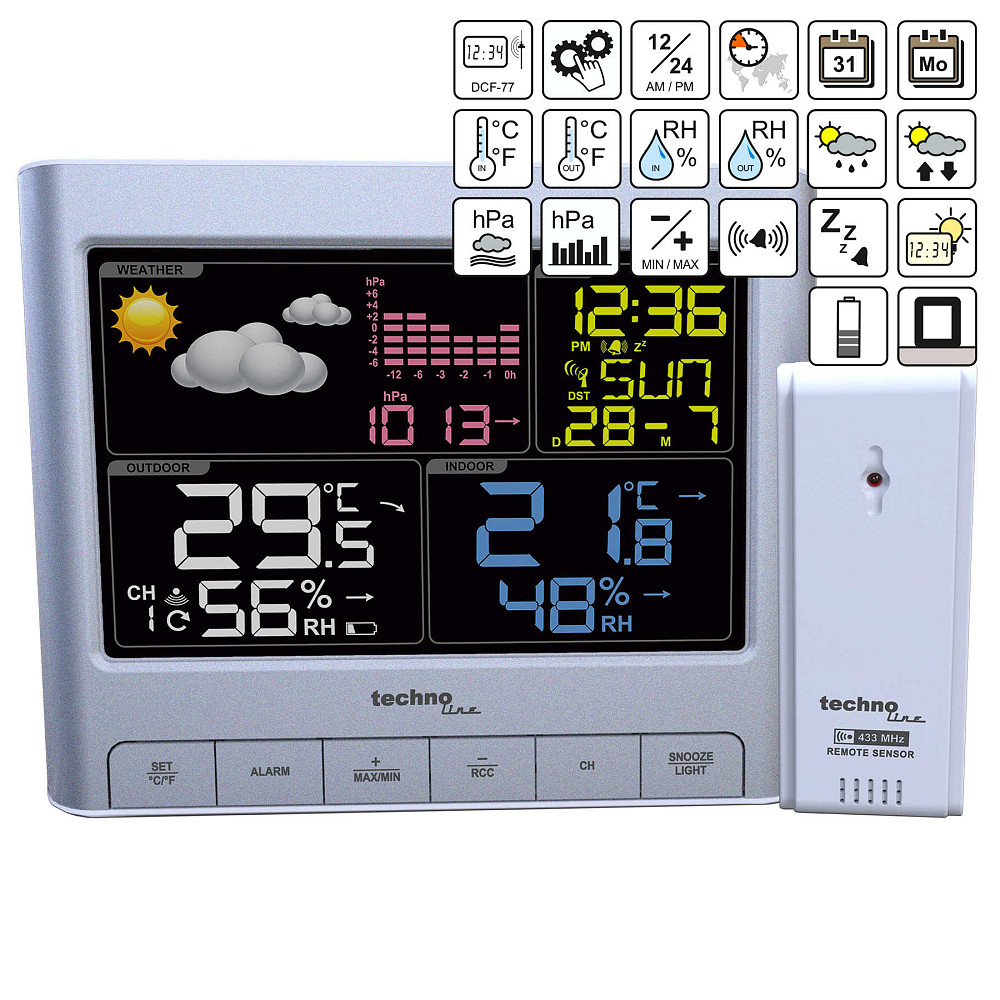 Метеостанция Technoline WS6449 Silver (WS6449) Вінниця - фото 4