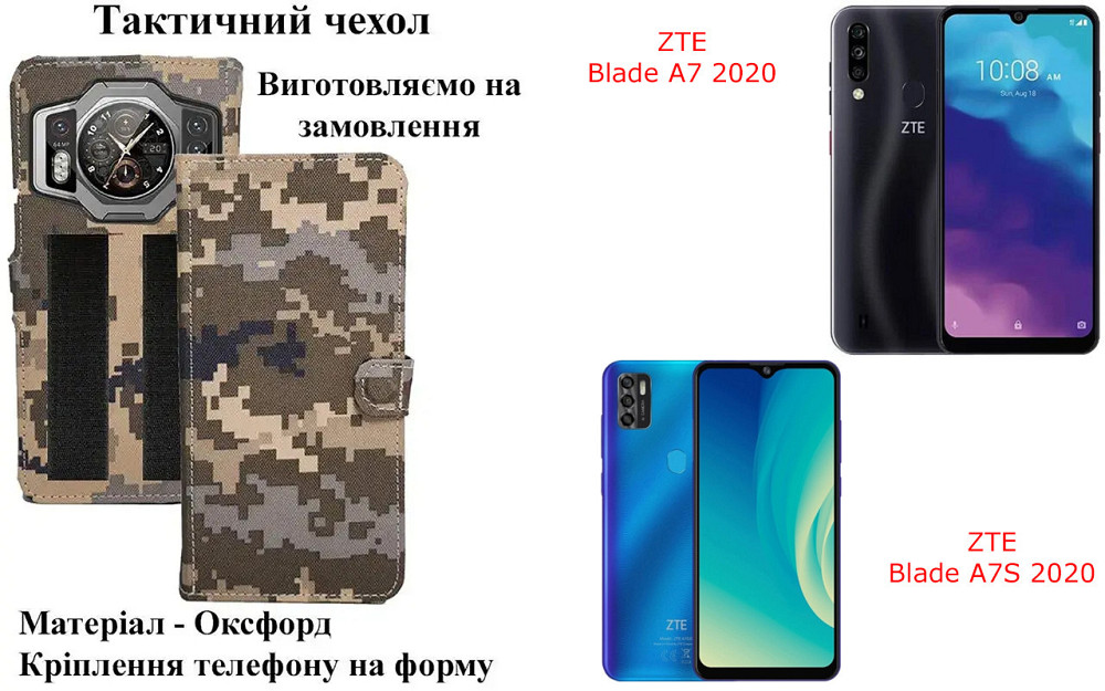 Тактичний чохол для Tecno Pova 6, Pova 6 Neo, Pova 6 Pro, кріпиться до спорядження на липучці Київ - фото 1
