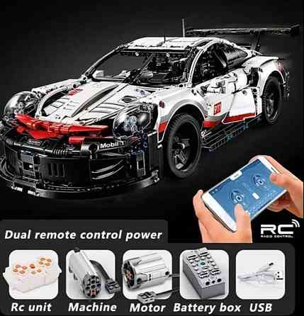 Конструктор Technic Porsche 911 с двигателем и пультом управления 1580 деталей совместим с lego лезвия (42196) Киев