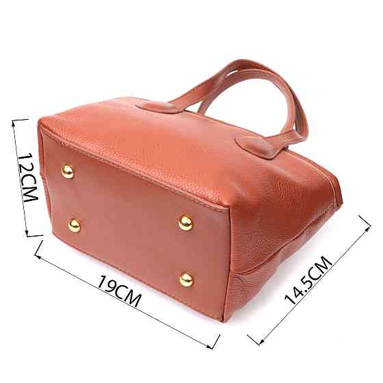 Сумка женская с двумя ручками из натуральной кожи Vintage 22285 Коричневая Киев