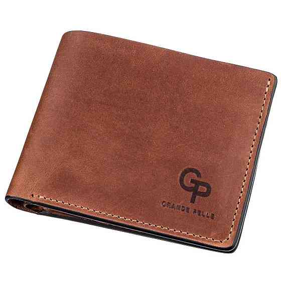 Стильное портмоне унисекс GRANDE PELLE 11236 Коричневое Киев