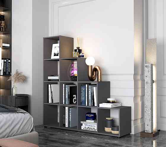 Стелаж Doros Степ 4х4 Графіт відкритий 136.2х28.8х140.7 DRS-011769 (41516167) Дніпро