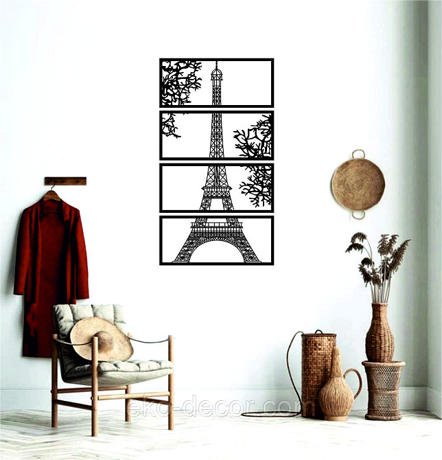 Панно  «Эйфелева башня» Декор на стену Киев - изображение 1