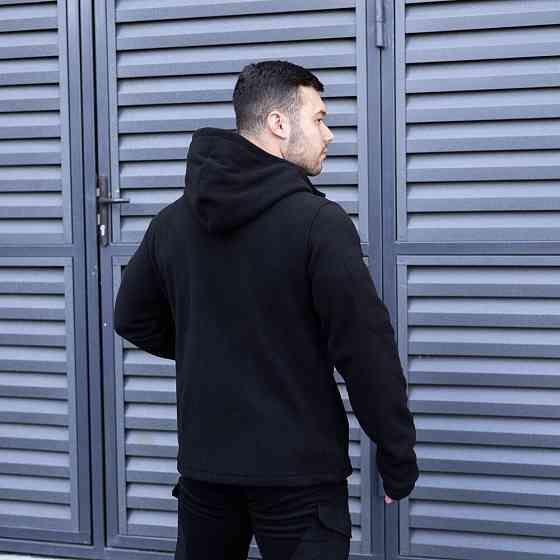 Толстовка мужская флисовая на молнии Pobedov Explorer черная Киев