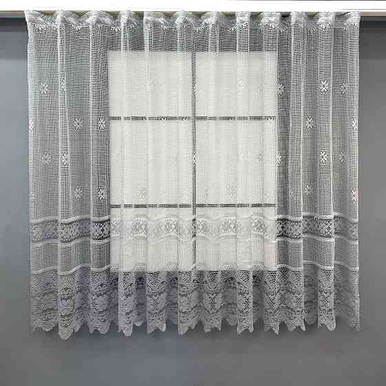 Тюль сетка VR-Textil Juli № 1716т Арка на кухню цвет серый 400х160 см (53-0036) Киев