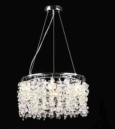 Люстра підвісна кришталева S2490/6, Хром Київ
